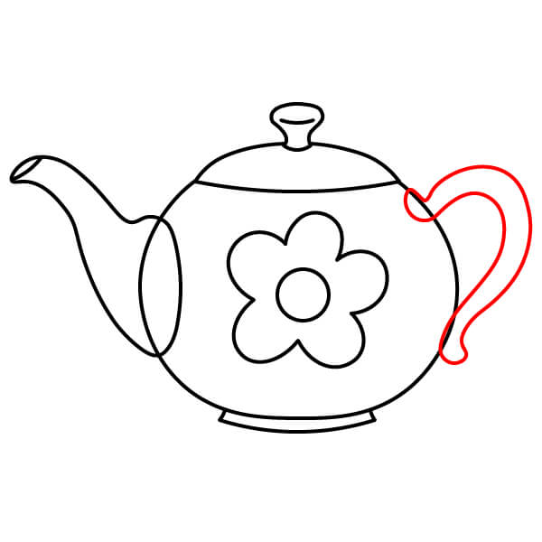 Cách đơn giản để vẽ ấm trà cho trẻ em - Vẽ Tay Cầm