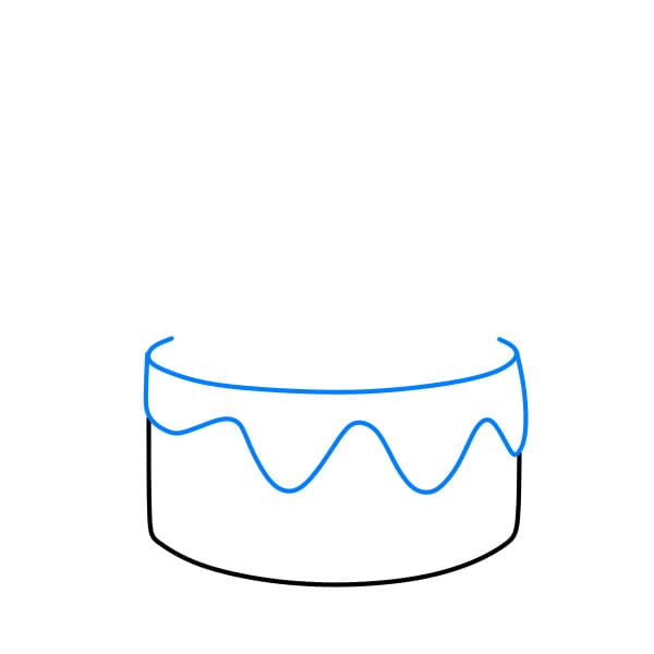 Hướng dẫn vẽ chiếc bánh sinh nhật đơn giản và ngon miệng cho bé - Bước 2