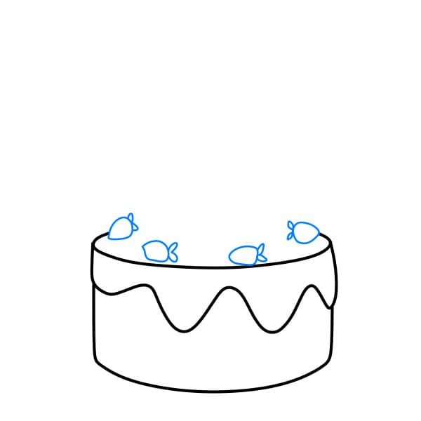 Hướng dẫn vẽ chiếc bánh sinh nhật đơn giản và ngon miệng cho bé - Bước 3