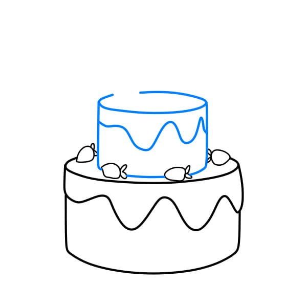 Hướng dẫn vẽ chiếc bánh sinh nhật đơn giản và ngon miệng cho bé - Bước 4