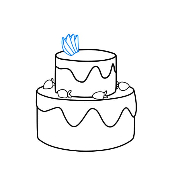Hướng dẫn vẽ chiếc bánh sinh nhật đơn giản và ngon miệng cho bé - Bước 5