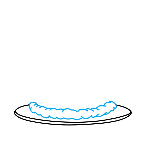 Hướng dẫn vẽ chiếc bánh sinh nhật socola - Bước 2