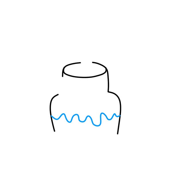 Hướng dẫn vẽ chiếc bánh sinh nhật đơn giản - Bước 2