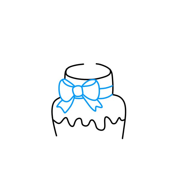 Hướng dẫn vẽ chiếc bánh sinh nhật đơn giản - Bước 3