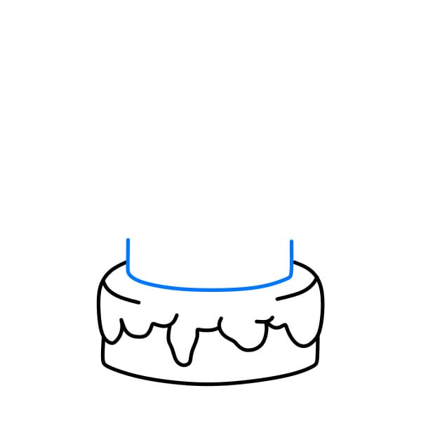 Hướng dẫn vẽ chiếc bánh sinh nhật - Bước 3