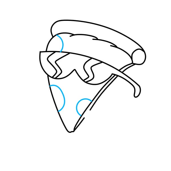 Hướng dẫn vẽ cái bánh pizza đơn giản và đẹp cho bé - Bước 4