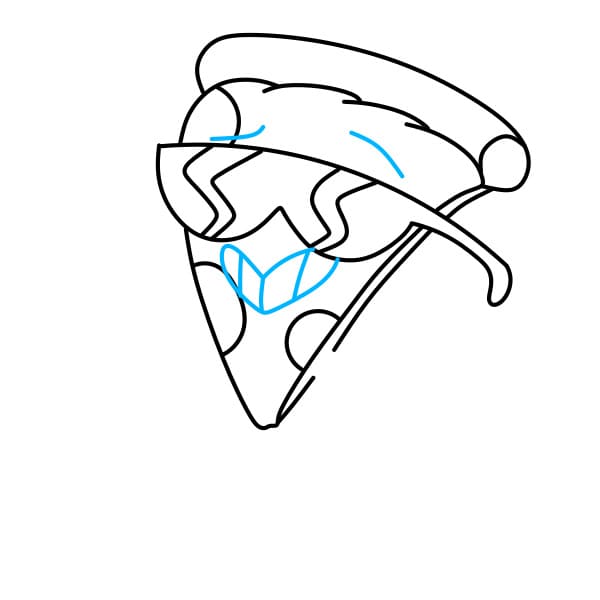 Hướng dẫn vẽ cái bánh pizza đơn giản và đẹp cho bé - Bước 5