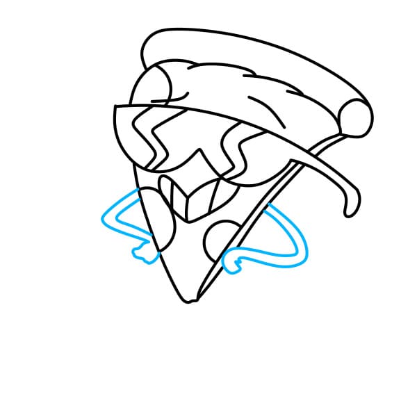 Hướng dẫn vẽ cái bánh pizza đơn giản và đẹp cho bé - Bước 6