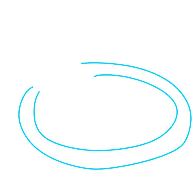 Hướng dẫn vẽ bánh Pizaa đơn giản - Bước 1