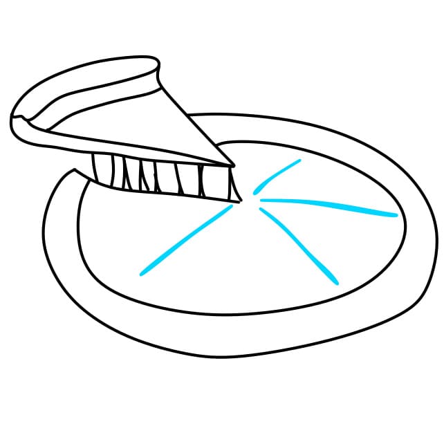 Hướng dẫn vẽ bánh Pizaa đơn giản - Bước 5