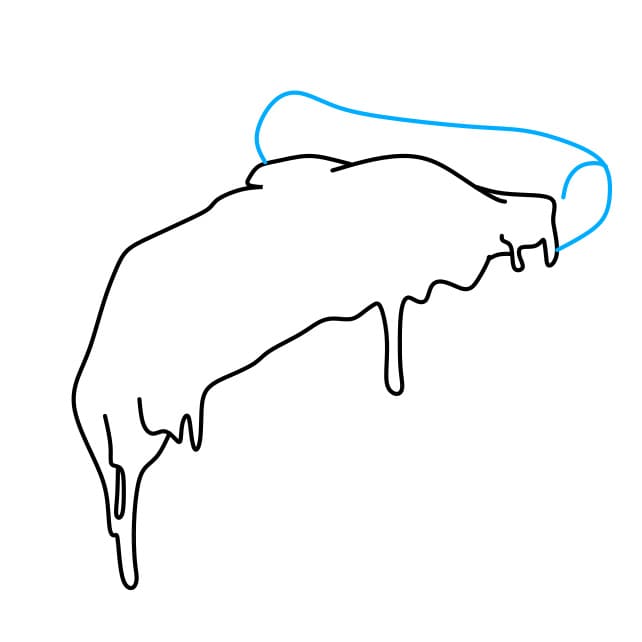 Hướng dẫn vẽ miếng bánh Pizza thật hấp dẫn - Bước 2