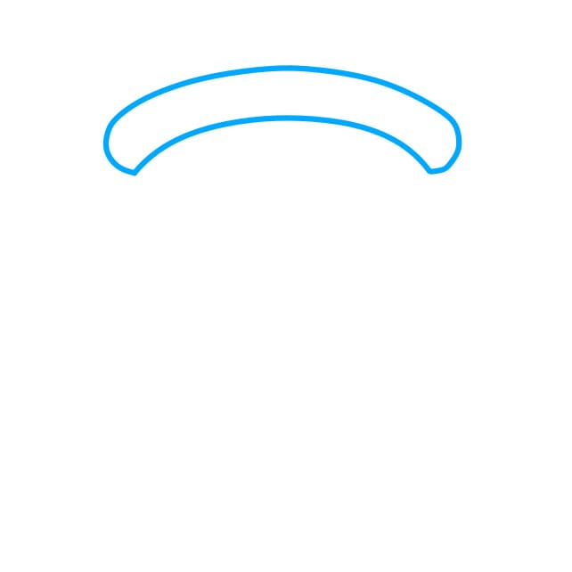 Hướng dẫn vẽ miếng bánh Pizza ngộ nghĩnh - Bước 1