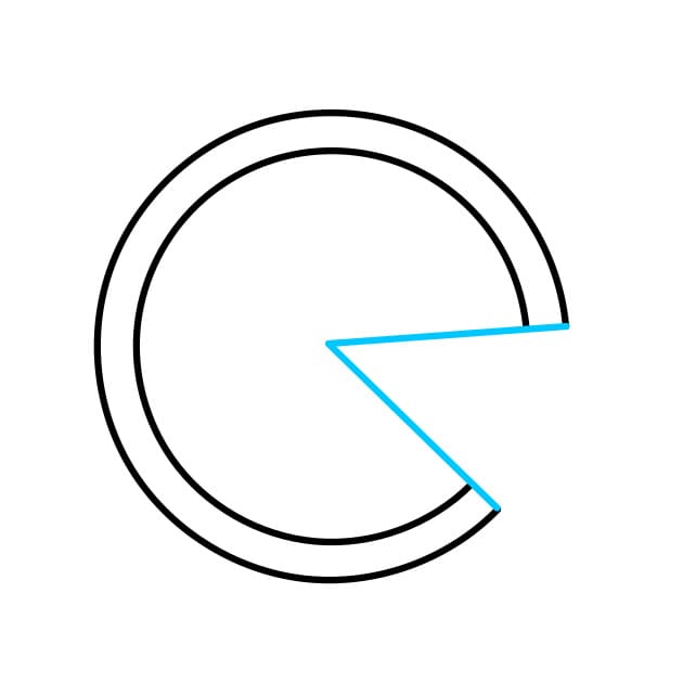 Hướng dẫn vẽ đĩa Pizza - Bước 2