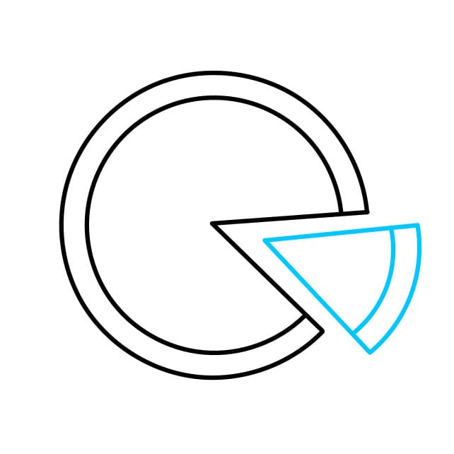 Hướng dẫn vẽ đĩa Pizza - Bước 3