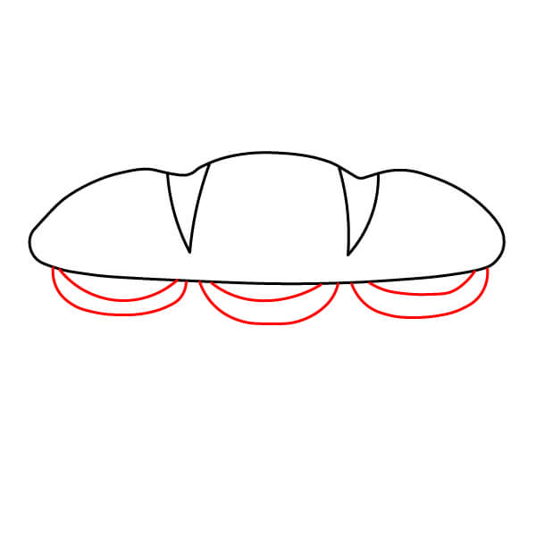 Hình vẽ bánh mì Sandwich đơn giản dành cho trẻ em - Bước 3