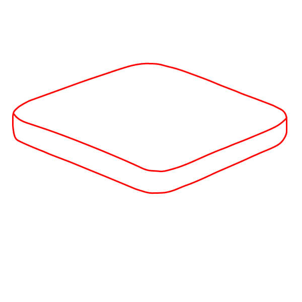 Hướng dẫn cách vẽ một chiếc bánh sandwich ngon từng bước một - Bước 1