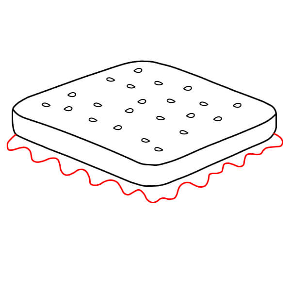 Hướng dẫn cách vẽ một chiếc bánh sandwich ngon từng bước một - Bước 3