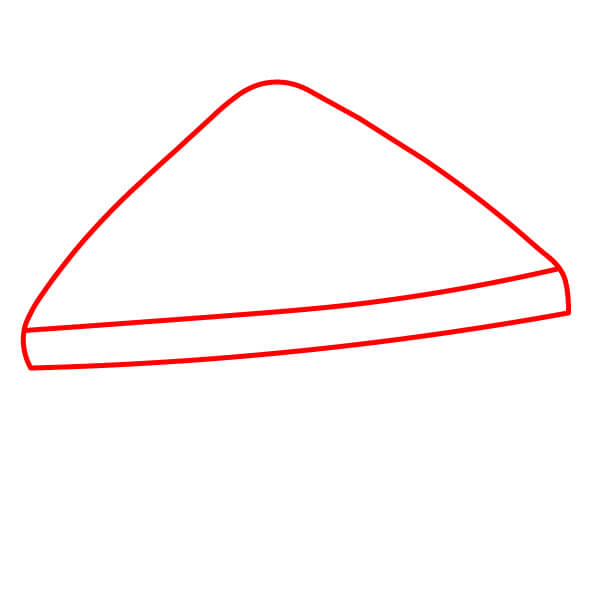 Hướng dẫn vẽ món bánh mì Sandwich kinh điển cho trẻ em - Bước 1