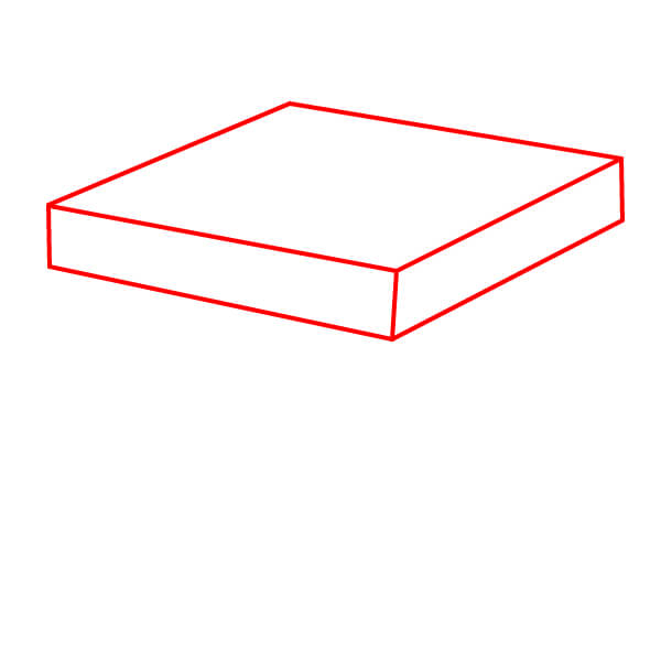 Hướng dẫn vẽ bánh sandwich đơn giản dành cho trẻ em - Bước 1