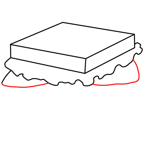 Hướng dẫn vẽ bánh sandwich đơn giản dành cho trẻ em - Bước 3