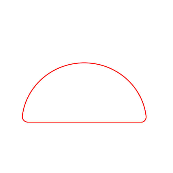 Hướng dẫn từng bước vẽ một chiếc bánh Taco - Bước 1