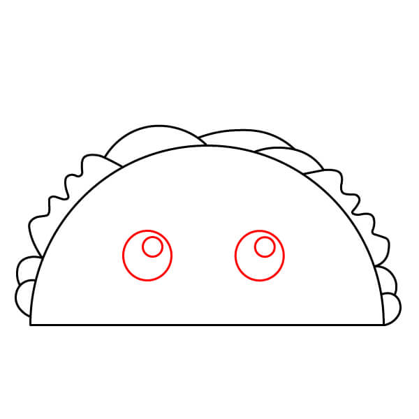 Hướng dẫn vẽ một chiếc bánh taco dễ thương dành cho người mới bắt đầu - Bước 4