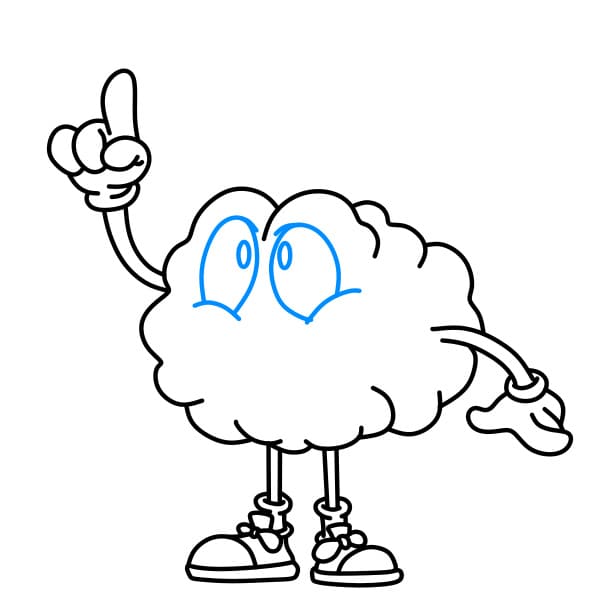 Hướng dẫn vẽ một Bộ Não đơn giản và đẹp cho bé - Bước 5