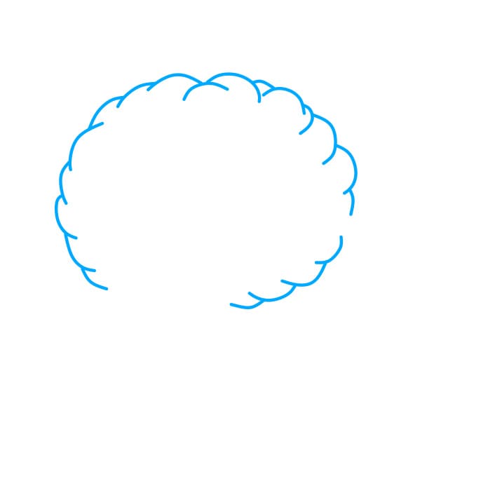 Hướng dẫn vẽ một Bộ Não đang tạo dáng siêu ngầu - Bước 1