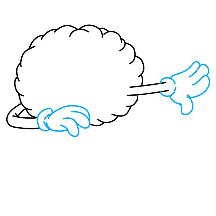 Hướng dẫn vẽ một Bộ Não đang tạo dáng siêu ngầu - Bước 3