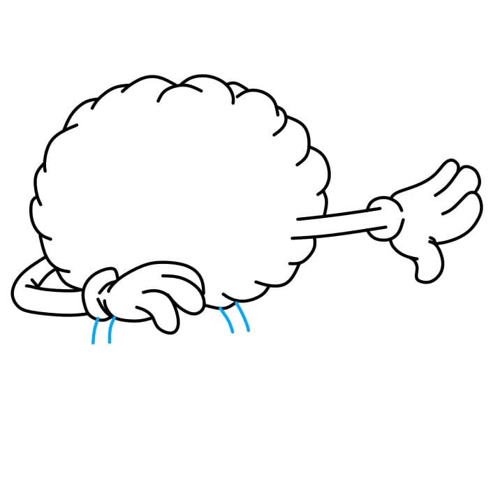 Hướng dẫn vẽ một Bộ Não đang tạo dáng siêu ngầu - Bước 4