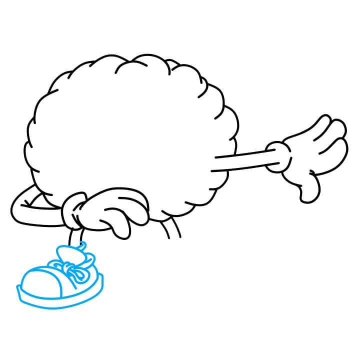 Hướng dẫn vẽ một Bộ Não đang tạo dáng siêu ngầu - Bước 5