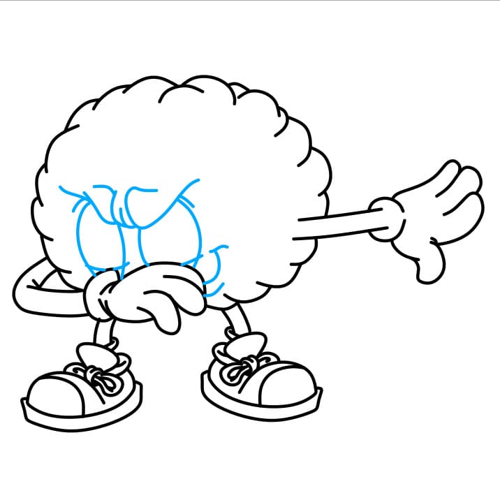 Hướng dẫn vẽ một Bộ Não đang tạo dáng siêu ngầu - Bước 6