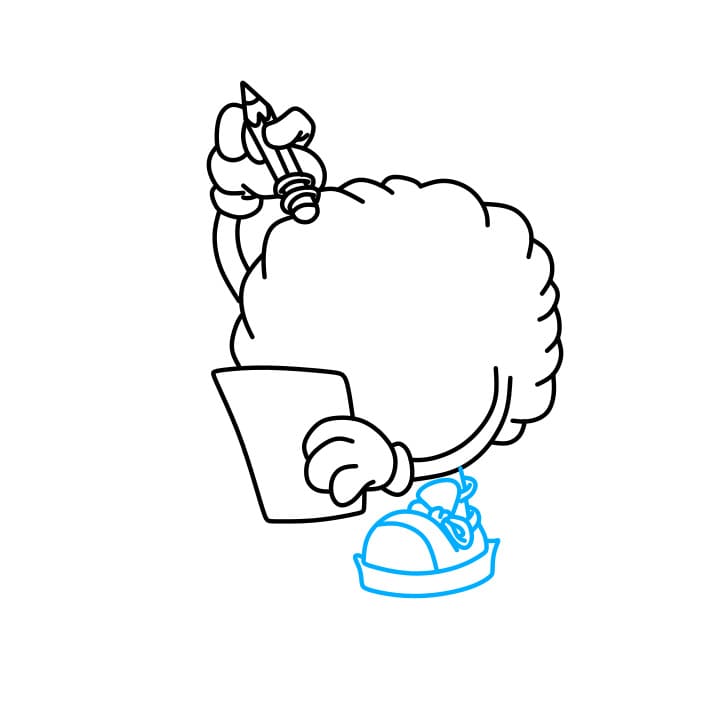 Hướng dẫn vẽ một Bộ Não đang suy nghĩ - Bước 3