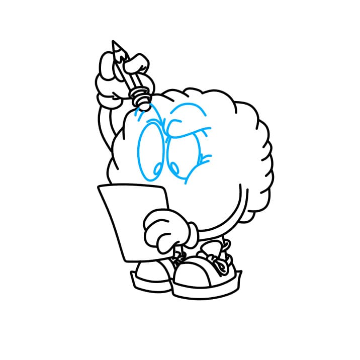 Hướng dẫn vẽ một Bộ Não đang suy nghĩ - Bước 4