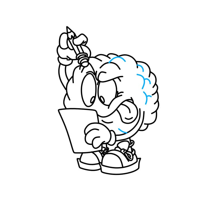 Hướng dẫn vẽ một Bộ Não đang suy nghĩ - Bước 5