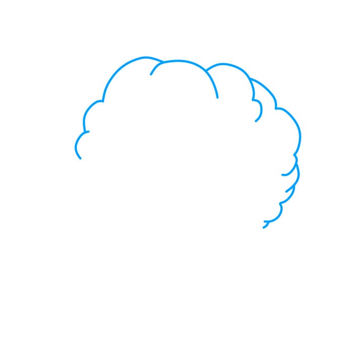 Hướng dẫn vẽ một Bộ Não đang lo lắng điều gì đó - Bước 1