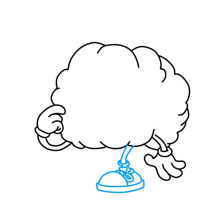 Hướng dẫn vẽ một Bộ Não đang lo lắng điều gì đó - Bước 3