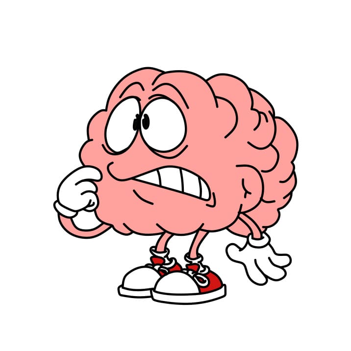 Hướng dẫn vẽ một Bộ Não đang lo lắng điều gì đó