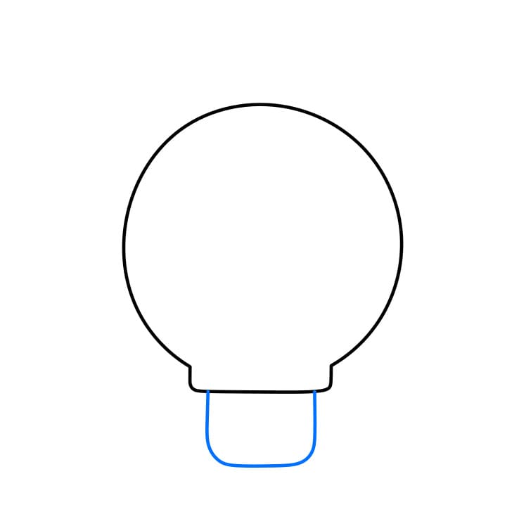 Hướng dẫn cách vẽ bóng đèn đẹp và đơn giản cho bé - Bước 2