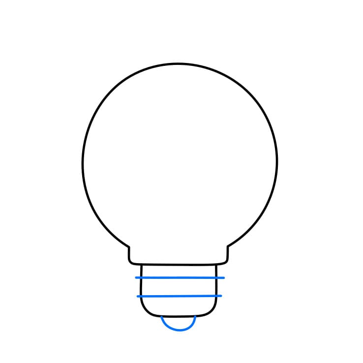 Hướng dẫn cách vẽ bóng đèn đẹp và đơn giản cho bé - Bước 3