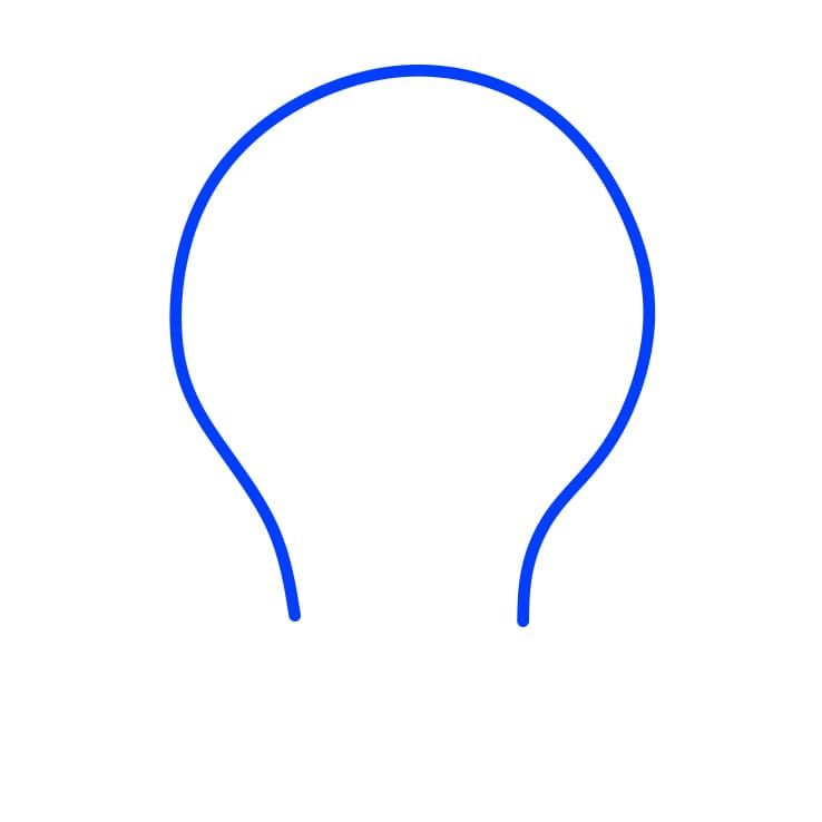 Hướng dẫn cách vẽ bóng đèn nhiều màu sắc - Bước 1