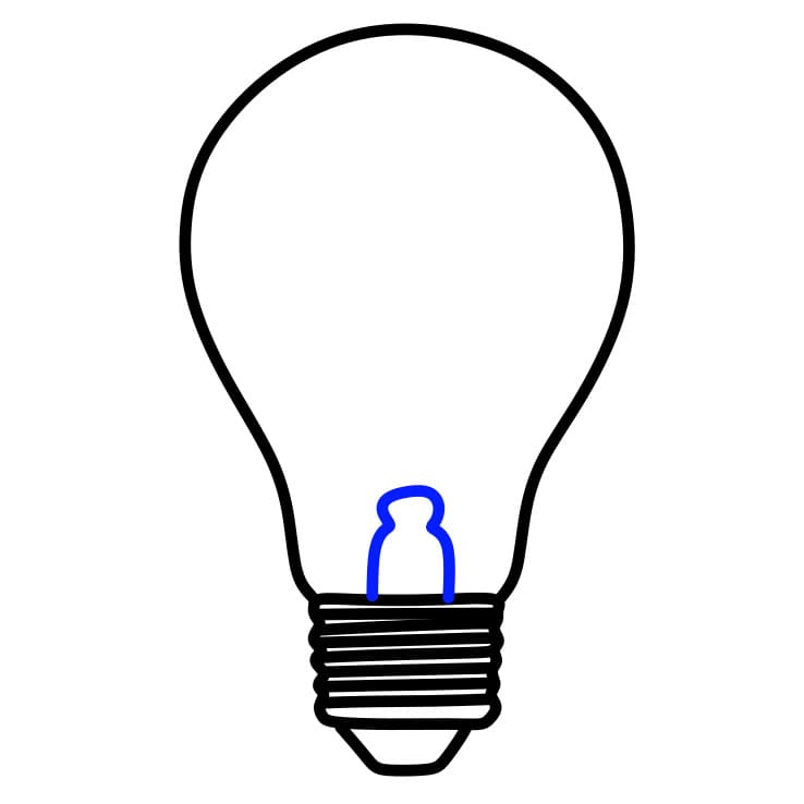 Hướng dẫn cách vẽ bóng đèn đơn giản - Bước 4