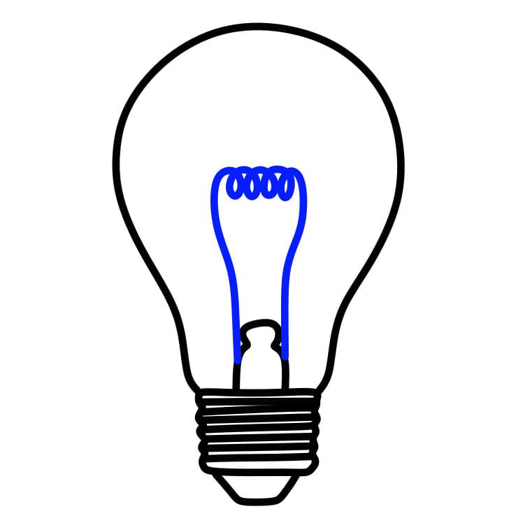 Hướng dẫn cách vẽ bóng đèn đơn giản - Bước 5