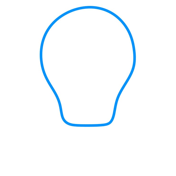 Hướng dẫn cách vẽ bóng đèn cho bé - Bước 1