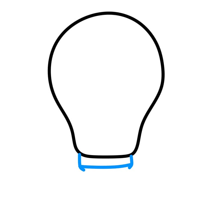 Hướng dẫn cách vẽ bóng đèn cho bé - Bước 2