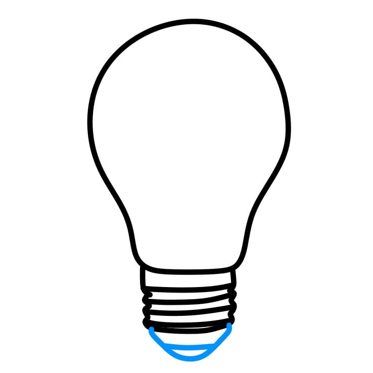 Hướng dẫn cách vẽ bóng đèn cho bé - Bước 4