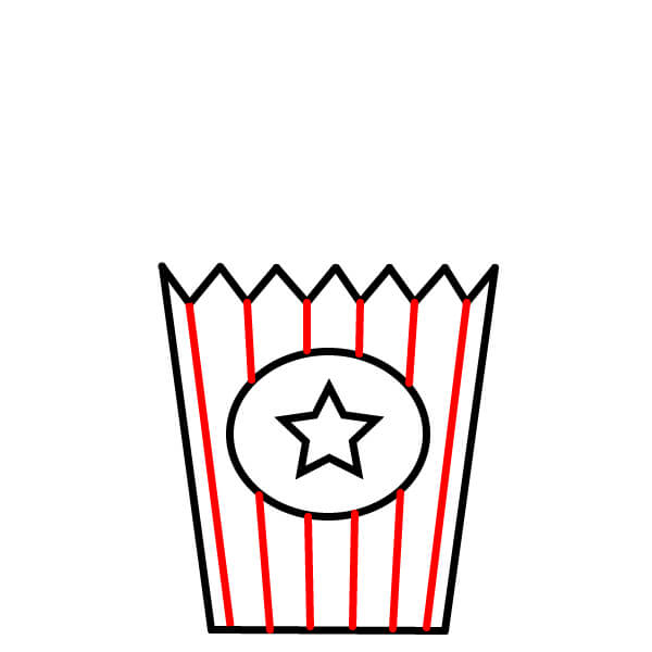 Bỏng ngô nổ tung! Một bài học vẽ thú vị - Bước 4