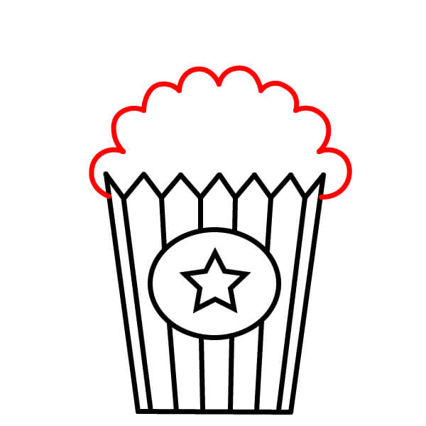 Bỏng ngô nổ tung! Một bài học vẽ thú vị - Bước 5