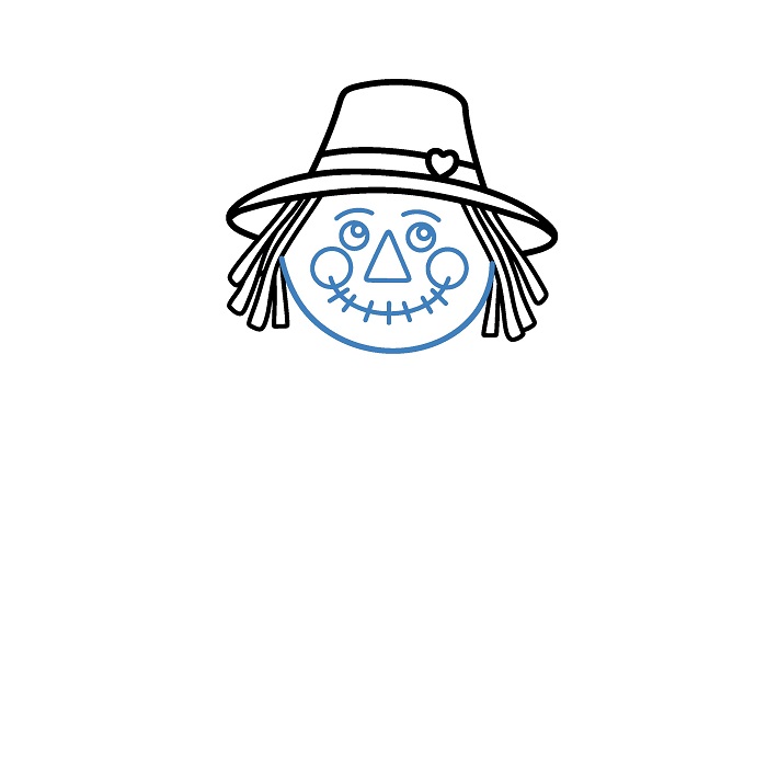 Hướng dẫn vẽ Bù Nhìn đáng yêu. - Bước 4