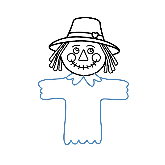 Hướng dẫn vẽ Bù Nhìn đáng yêu. - Bước 5